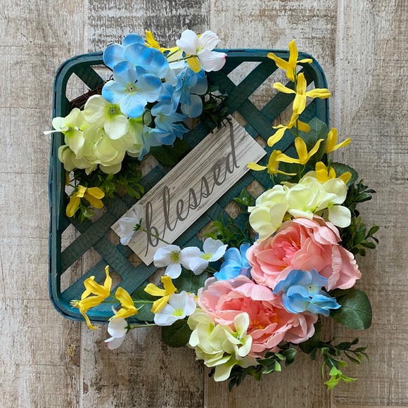 Blessed Wood Tobacco Basket Wall Decor - Picture 1 of 1